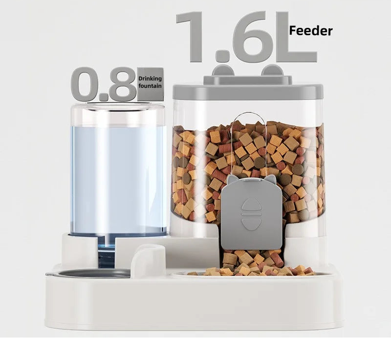 Bol pour chat mangeoire automatique avec fontaine d’eau