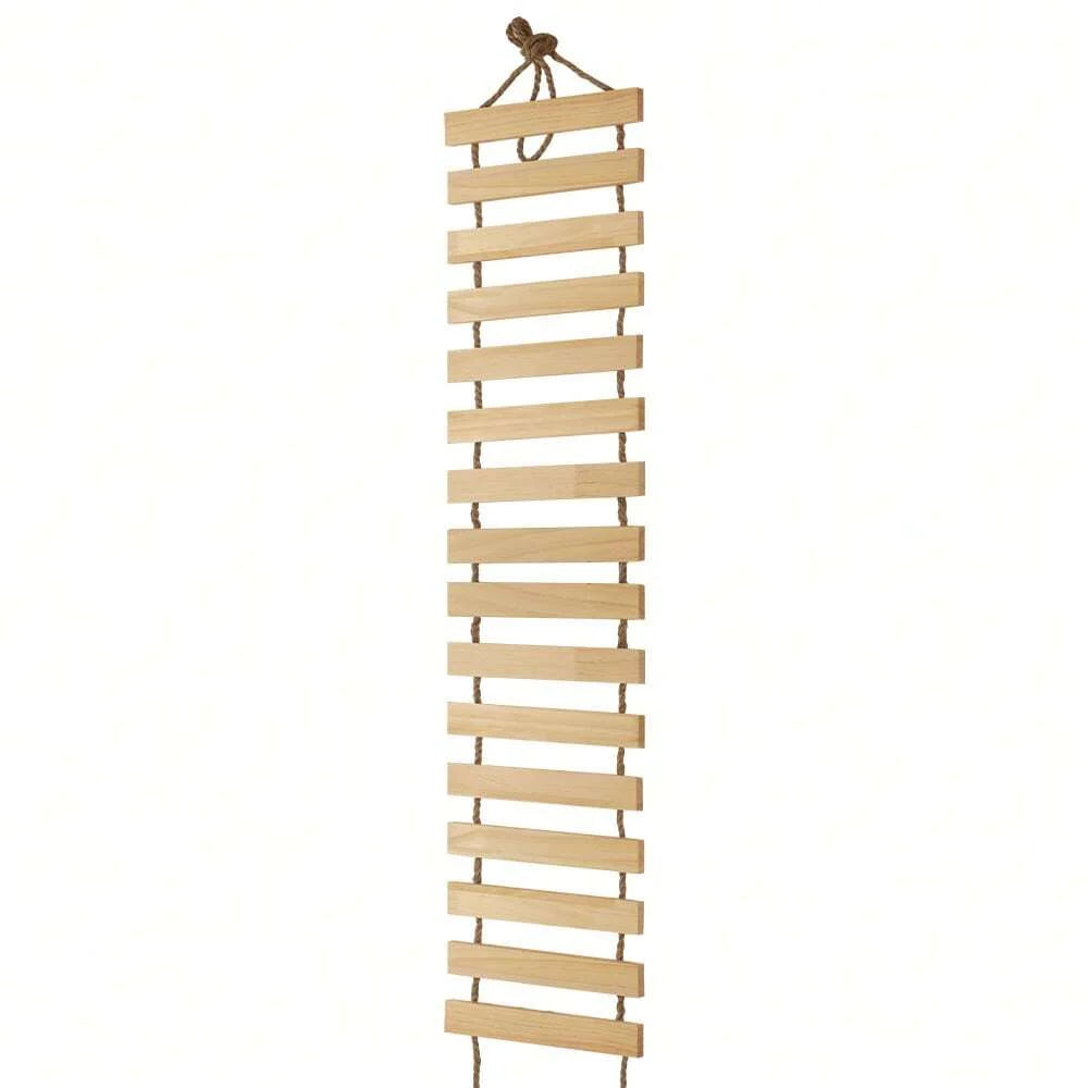 Échelle d'escalade en bois naturel