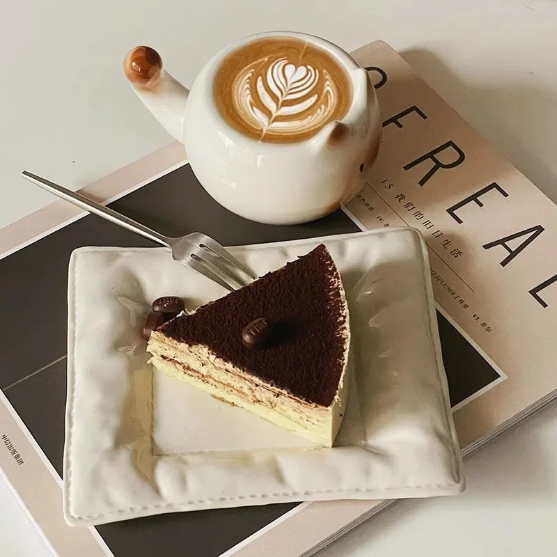 Tasse et sous-tasse Chat en Céramique