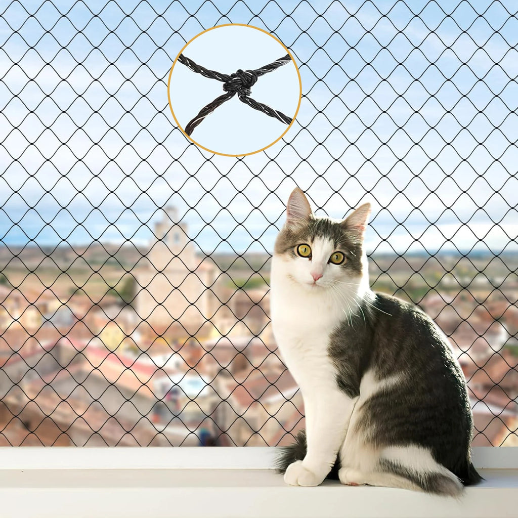 Filet de Sécurité Renforcé pour Chat – Balcon, Fenêtre, Jardin