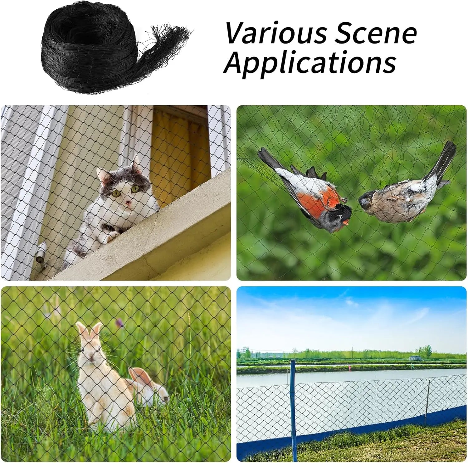 Filet de Sécurité Renforcé pour Chat – Balcon, Fenêtre, Jardin