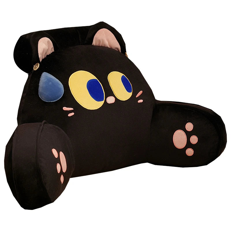 Coussin dossier en forme de chat