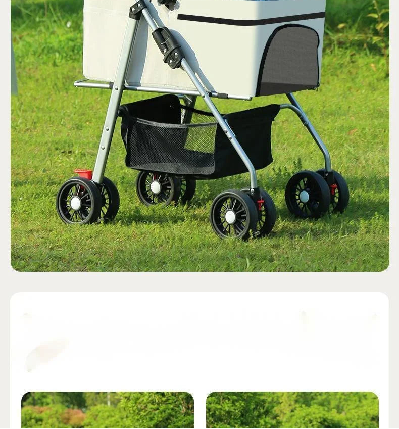 Poussette Légère et Pliable pour Chat
